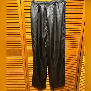 Lillian Lorow Blue Satin Lounge Pants